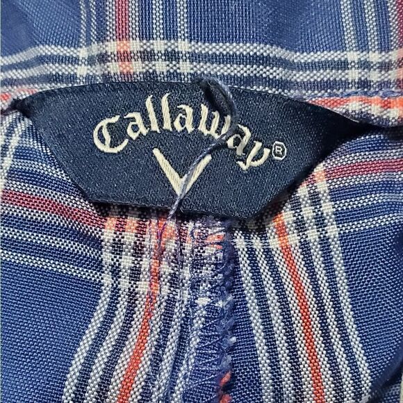 Callaway Blue & Red Plaid Golf Shorts - Picture 4 of 5